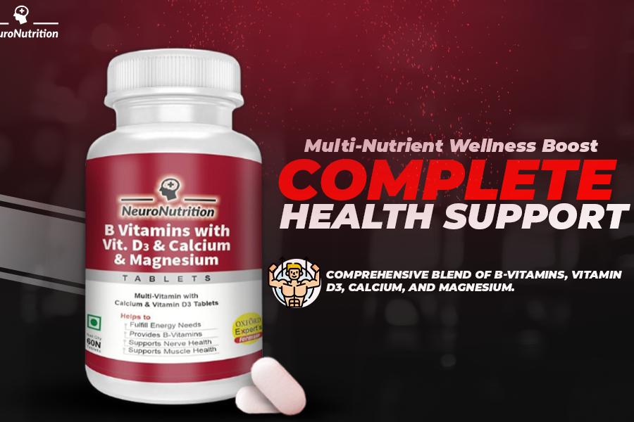 Introducing NeuroNutrition B Vitamins with Vitamin D3 and Calcium  -BUY1GET2FREE TODAY ONLY DEAL