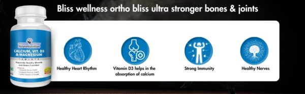 NeuroNutrition VITAMIN D3 Tablets Powered with Calcium and Magnesium -BUY1GET 2 FREE TODAY ONLY DEAL