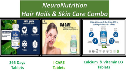 NeuroNutrition Combo of Hair Nails and Skin Supplements(60x3 Tablets)