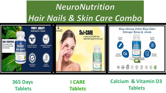 NeuroNutrition Combo of Hair Nails and Skin Supplements(60x3 Tablets)