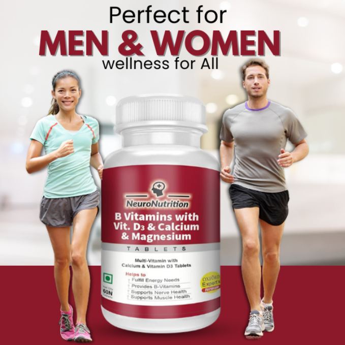Introducing NeuroNutrition B Vitamins with Vitamin D3 and Calcium  -BUY1GET2FREE TODAY ONLY DEAL