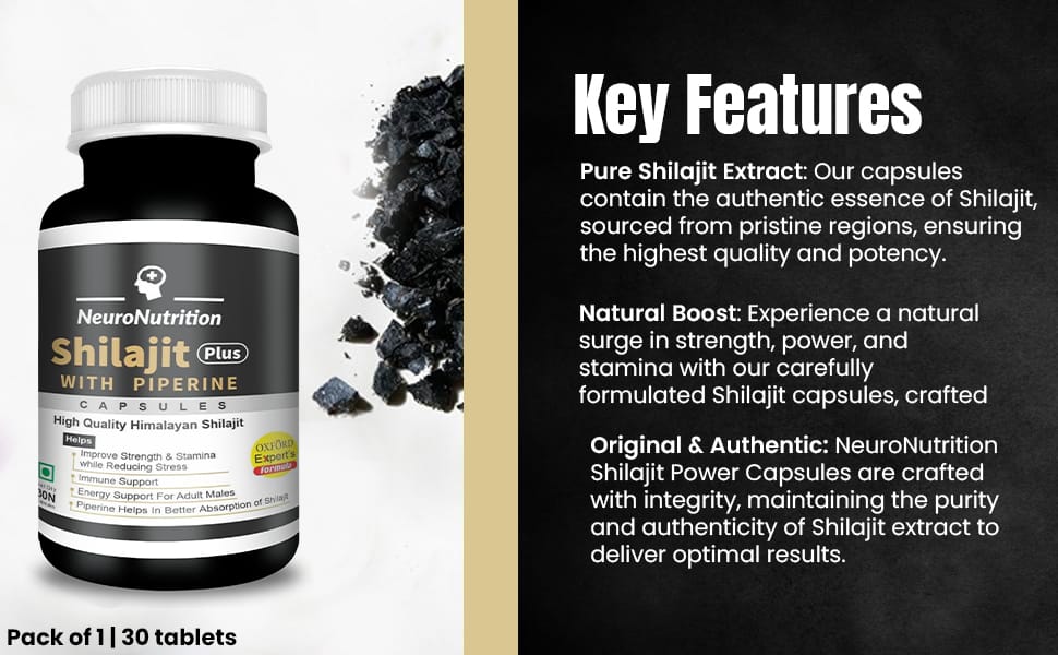 NeuroNutrition Shilajit Power Capsules BUY1 GET 2 FREE TODAY ONLY DEAL