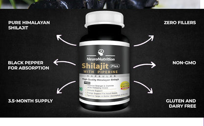 NeuroNutrition Shilajit Power Capsules BUY1 GET 2 FREE TODAY ONLY DEAL