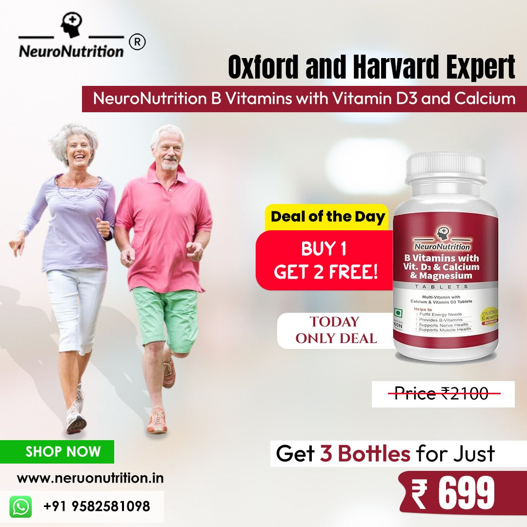 Introducing NeuroNutrition B Vitamins with Vitamin D3 and Calcium  -BUY1GET2FREE TODAY ONLY DEAL