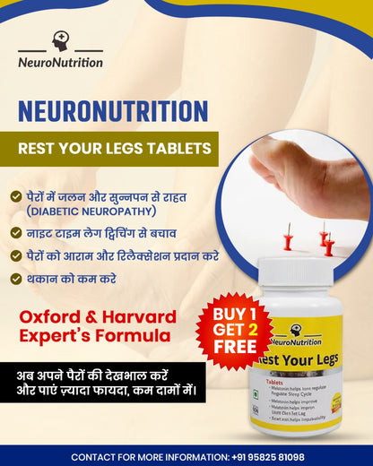 Neuro Nutrition Rest Your Legs Pack TODAY'S BEST DEAL BUY1 AND GET 2 FREE @Rs699 plus Delivery Fee