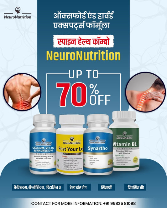 Neuronutrition Spine Health Combo-Upto 80% Off 999Rs for 4 bottles MRP3796Rs-Today Only Deal