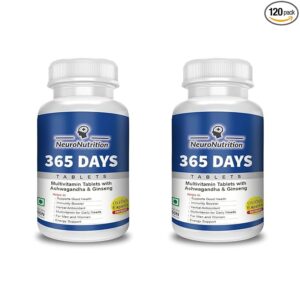 NeuroNutrition 365 Days-Multivitamin Tablets with Ashwaganda & Ginesung -BUY1GET2FREE ==TODAY ONLY DEAL @Rs699+Delievery Fee