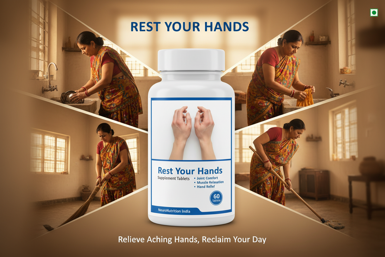 Neuronutrition REST YOUR HANDS Tablets -Buy1 Get1 Free -Delivery Free-Oxford and Harvard Exert FOrmula