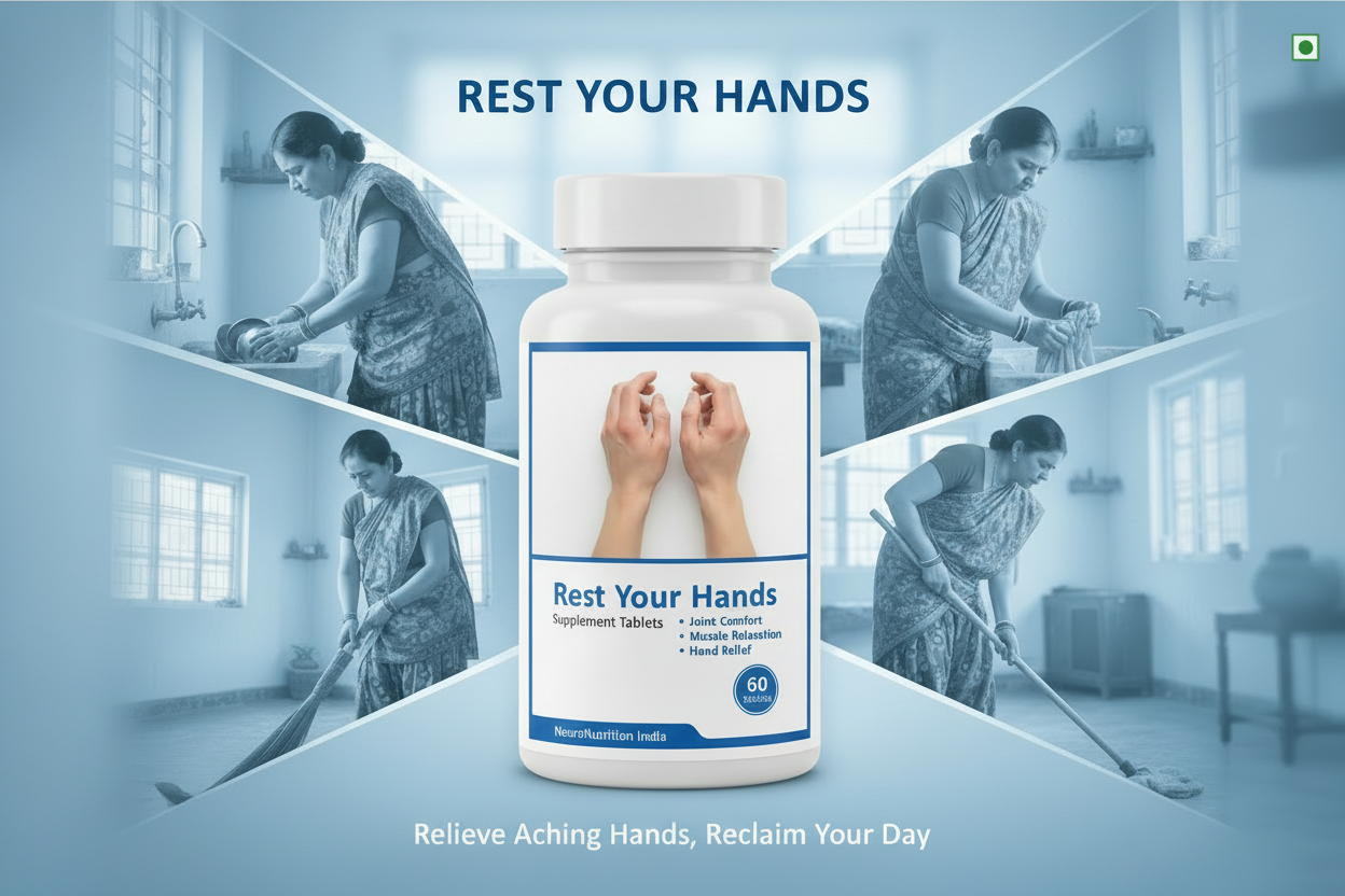 Neuronutrition REST YOUR HANDS Tablets -Buy1 Get1 Free -Delivery Free-Oxford and Harvard Exert FOrmula