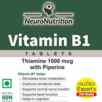 NeuroNutrition Oxford Expert Vitamin B1 Pack of 1 (60 Tabs) - PRODUCT DESCRIPTION 1.1